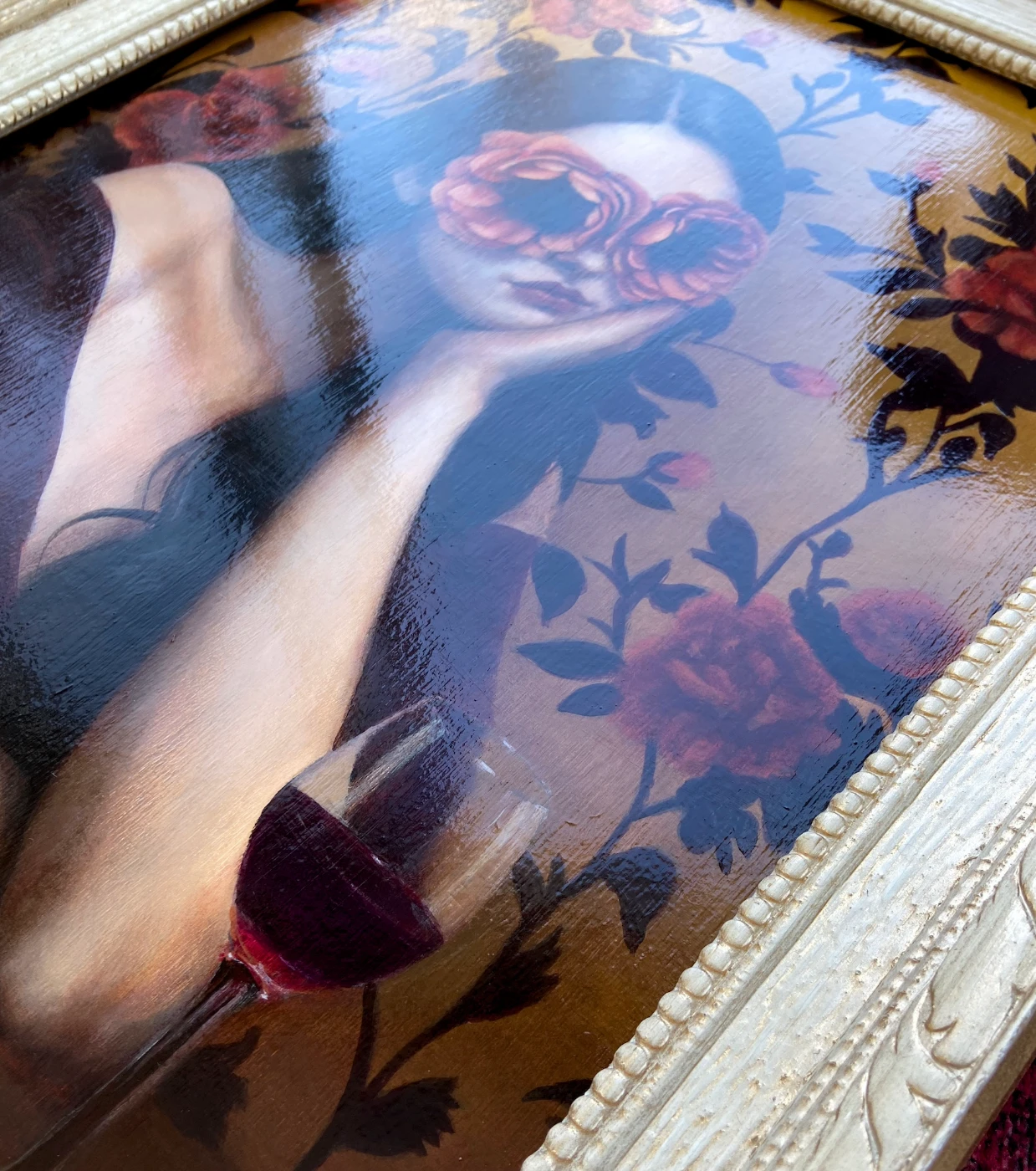 La fille au vin rouge - Texture